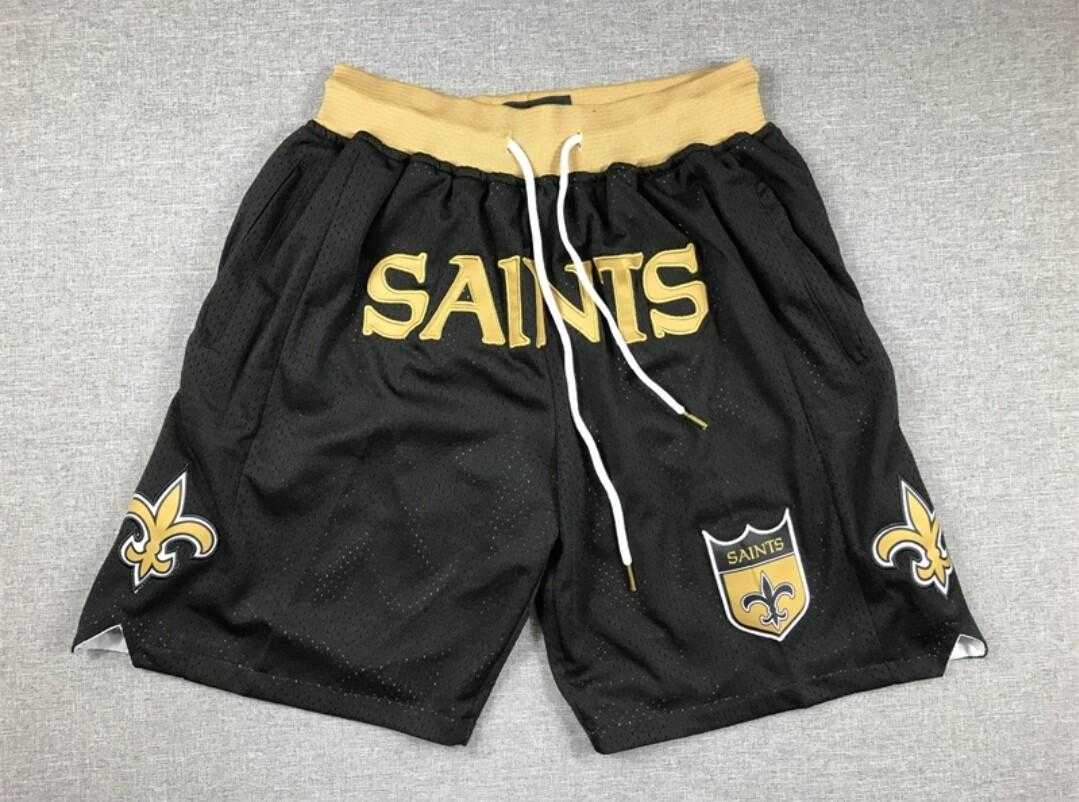 Mens New Orleans Saints Black Just Don Shorts